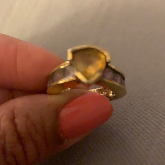 Retro citrine/alexandrite ring - Picture 3 of 13